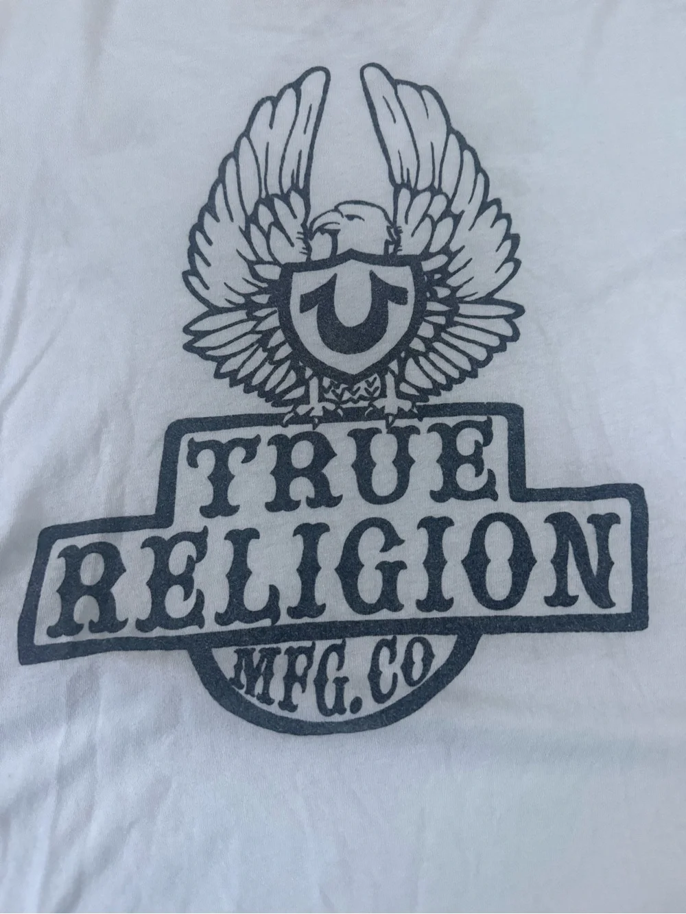 True Religion Men’s White Graphic Logo Tee